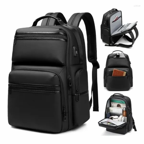 Backpack Suutoop Herren 15,6-Zoll-Laptop USB-Ladegeschäfts Notizbuch Anti-Diebstahl Reisetasche School Pack für männlich