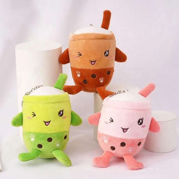 Neues niedliches Boba gefülltes Körper Kissen Cartoon 12 cm Bubble Milk Tee Plüschspielzeug Schlüsselbund Plushie Tasse Geschenke geformte Kindergeschenke