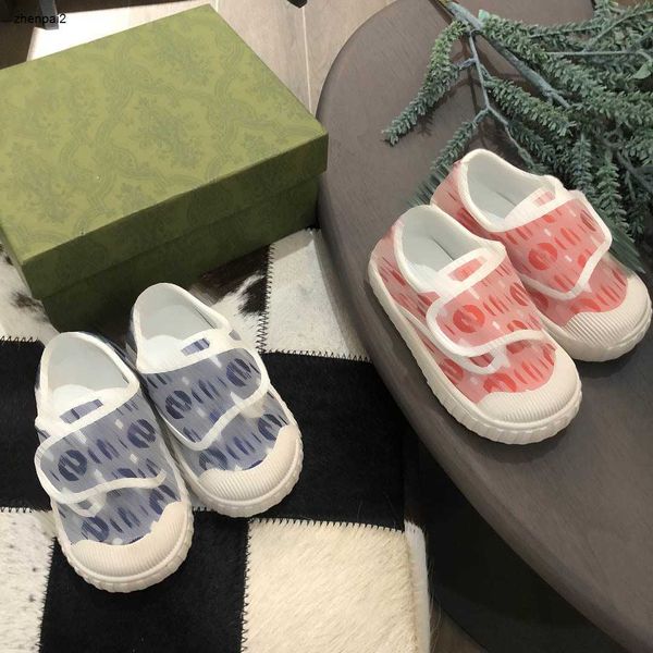 Scarpe da bambino di lusso gradiente logo stampare fibbie cinghia scarpe per bambini taglia 20-25 confezione di scarpe da passeggio per bambini di alta qualità 24pril