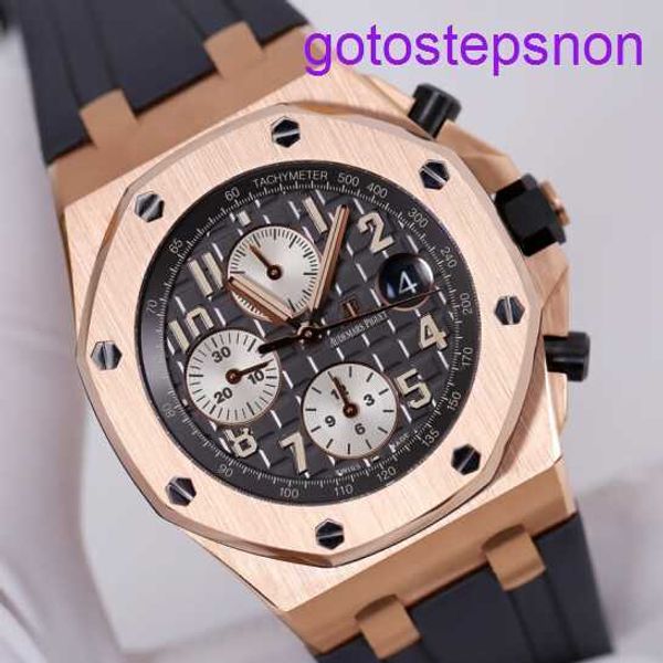 Designer AP Armband Uhr EPIC ROYAL OAK OPSHORE -Serie 26470 Herren Rose Gold Uhr Automatische Maschinen Schweizer Berühmte Uhr Luxussport -Uhrendurchmesser 42mm