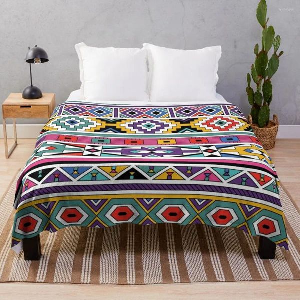 Одеяла Ndebele Fashion Tribal Pattern |Геометрия африканского стиля искусство бросить одеяло детское диван фланелевая ткань