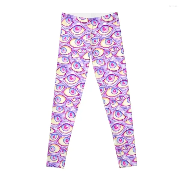 Pantaloni attivi muro di occhi in leggings viola abiti da allenamento per i pantaloni da donna jogger womens