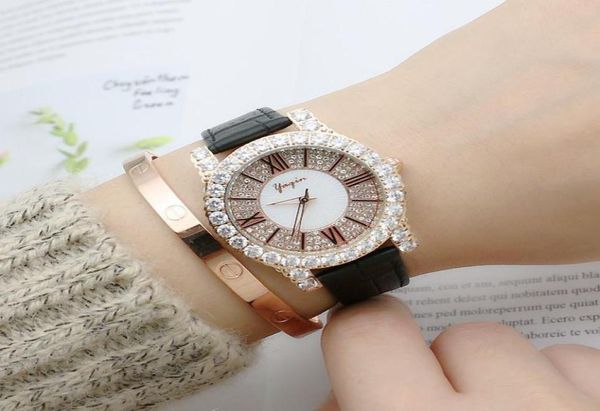 Designers de moda Unicorn Women With With Rhinestones Allmatch Woman Rose Gold Gold Ladies Quartz Wristwatch Meninas à prova d'água 3347024