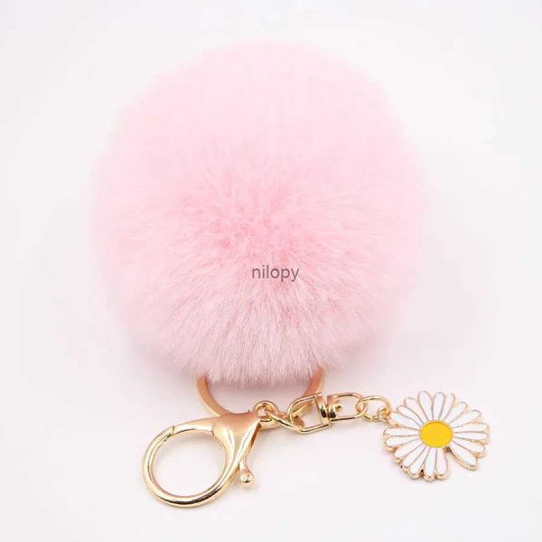 Tornari Vendita calda Vendita calda Small Daisy Fur Ballo Penderant Penderant Borsa di moda Plushorme Plush Auto Sun Floro Centro Celette Accessori per catena chiave