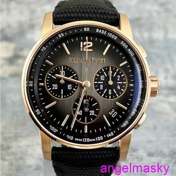 Знаменитый AP Forist Watch Code 11.59 серия 26393or Розовое золото черная тарелка Мужчина модная досуг бизнес -спорт Механические временные часы