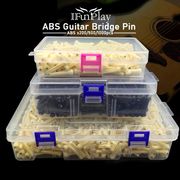 Кабели 200/500/1000 процентов ABS Aboustic Guitar Bridge Pins String Pegs Abs/Abalone Shell Dot Inlay Guitarra Pin