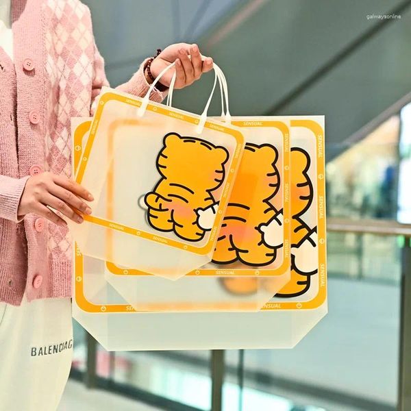 Sacos de compras pp bolsa transparente saco de roupas ecológicas femininas bolsa de artigos de armazenamento de artigos de armazenamento