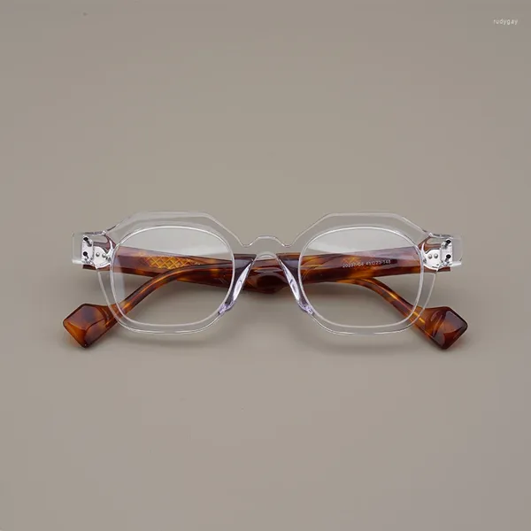 Occhiali da sole cornice in stile giapponese telaio acetato di acetato di alta qualità a mano per uomini gli occhiali da design delle donne possono personalizzare le lenti