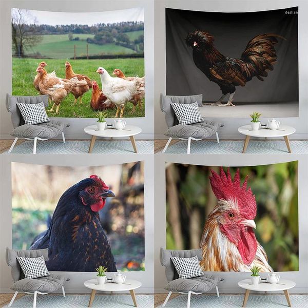 Wandteppiche Farm Huhn Wandteppich Lustige Hahn Tierkunst Wohnzimmer Schlafzimmer Wand kann angepasst werden