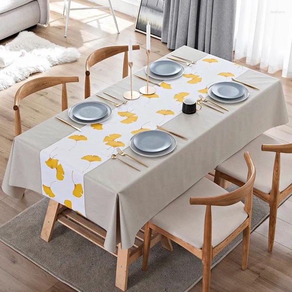 Tale da mesa A toalha de mesa impermeável e óleo descartável retangular doméstico Red PVC Cloth_ling232