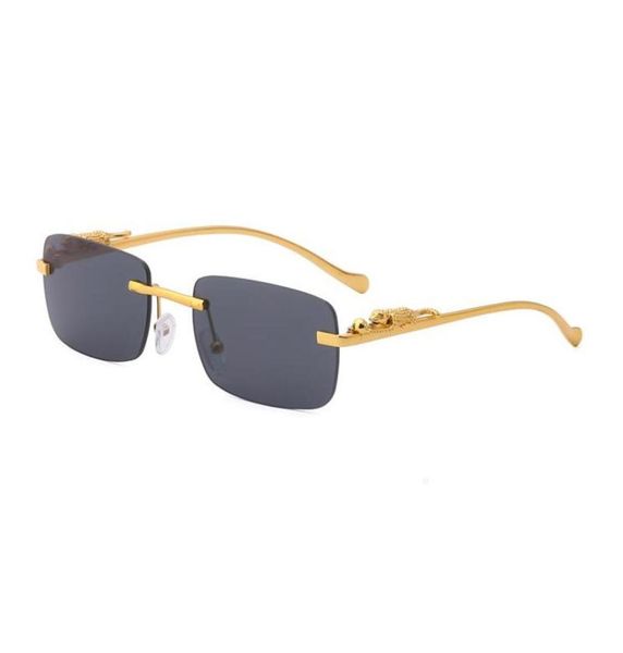 Coole Sonnenbrille Designer Damen Fashion Man Rahmen Luxus Rechteck Randless schwarzer Stil Form Sunnis