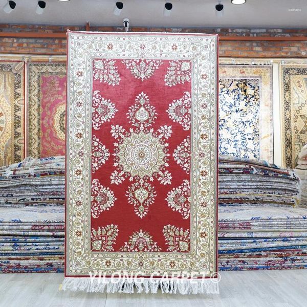 Tappeti 91x152cm Tabriz Tappet Red Red Famate Vantage Turkish Silk tappeti (LH847B)