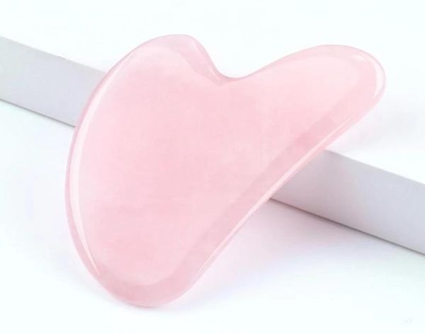 Rose Gua Sha Stone Quartz Pink Jade Board Naturalstone Craper Scraper Chinese Guasha Pad WLL8668869850