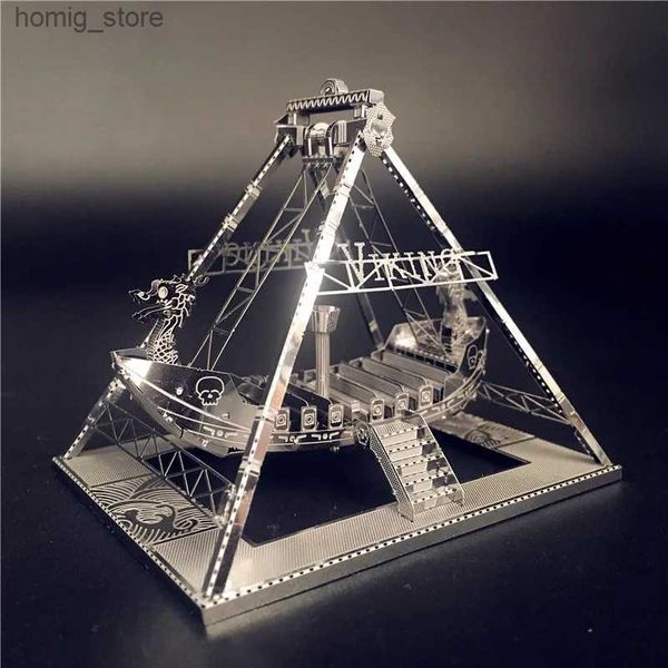 3D -Rätsel Eisenstern 3D Metall Puzzle Kit Viking Schiffsmontage Modell DIY Laser Cut Model Toys für Erwachsene Originalität Y240415