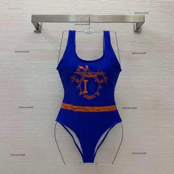 Roupa de banho de marca feminino feminino de biquíni Swimsuit de maiô de uma peça de moda de moda de jubos de grama alta alta mindesas elásticas