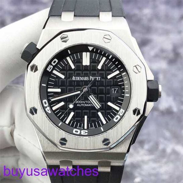 AP запястья Watch Montre Royal Oak Offshore 15710 -й мужские часы черные лица дата глубокого погружения 300 м 42 мм. Автоматические механические гарантия часов