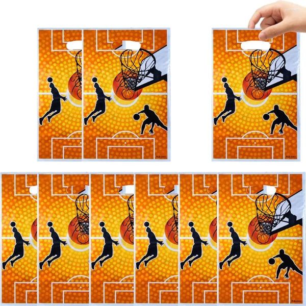 Geschenkverpackung 10/50pcs Basketballtaschen Süßigkeiten für Themenpartyversorgungen Kinder Jungen Sohn alles Gute zum Geburtstag Dekorationen Gefälligkeiten