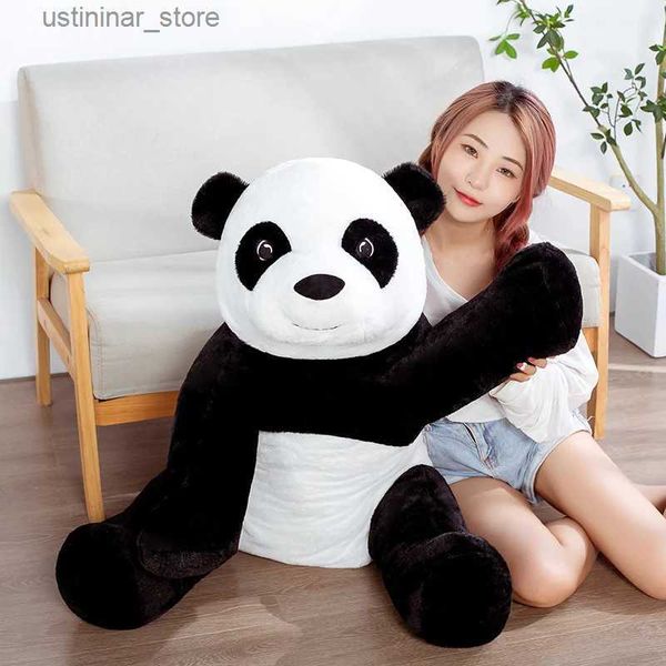 Animali di peluche ripieni di peluche super grande panda peluche peluche animali da peluche bambole morbide bambole panda cuscino gigante fumetto cuscino peluche decorazioni per la casa per bambini l47