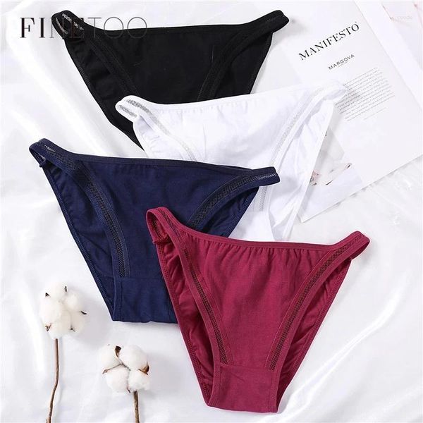 Damenhöfen Finetoo sexy Frauen Unterwäsche Taille Hohlwatte Slips für Mädchen Low-Rise Bikini weibliche Dessous bequeme Unterhose