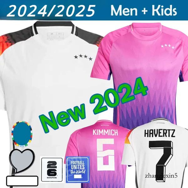 24 25 Havertz Brandt Sane Soccer Trikot 2024 Euro -Pokal Deutsches Nationalmannschaft Fußballhemd 2025 Männer Kids Kit Set White Away Purple Gnabry Muller Hofma 190