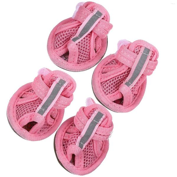 Hundebekleidung 4 PCs Handyzubehör Haustierschuhe kurze Stiefel Sandalen rosa Frauen Frauen für Frauen