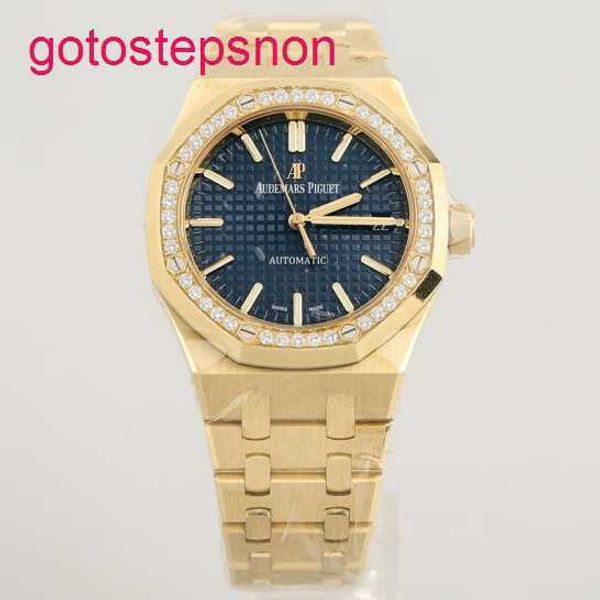 Male AP Wrist Watch Real Royal Oak Series 15451Ba Original Diamond Blue Dial Mens e Mulher Unissex Fashion Leisure Business Sports Sports Machinery Watch