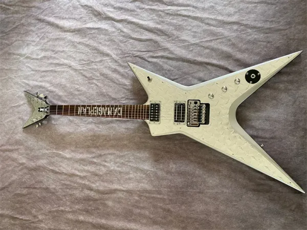 Gitar yeni özel dükkan ikonik elektro gitar kafatası kılıfı oyma siyah döşeme