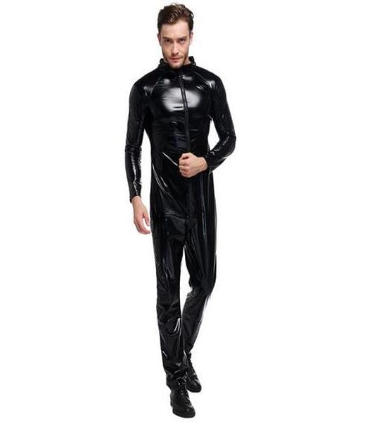 Cosplay Clubwear Bike Biker Outfit PU Leather Bodysuit Body Sexy Set Sexy Sext Men039s Imbullo Gay Uniform Halloween Costumes8057442