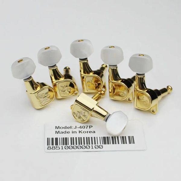 Кабели Новые электрические гитарные настройки колышки Tuners Keys Machine Heads для акустических деталей Gold