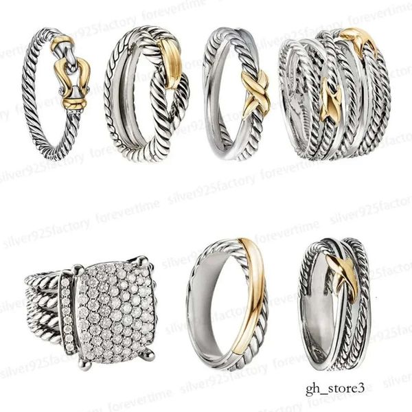 Tiffanyring Ring Dy Ring For Women 1: 1 Desenvolvimento de anéis de noivado de alta qualidade Coleta de cabos Cabôs Vintage Designer de argola de argola vintage Jóias Dy Jóias 326