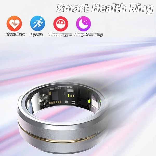 Multifunktionale Smart Ring Heart Frequenz Überwachung wasserdichte Blut Sauerstoff Schlaf Sport Gesundheits -Tracker Digital für Android iOS 240415