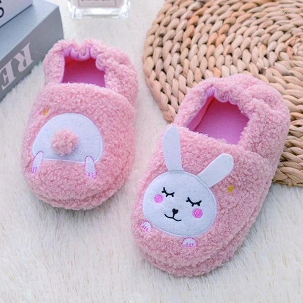 Slipper Kleinkind Girl Pantoffeln für Winter warme Cartoon Kinder Hausschuhe Little Kinder Kaninchen Haus Innenschuhschuhe Baby Gegenstände