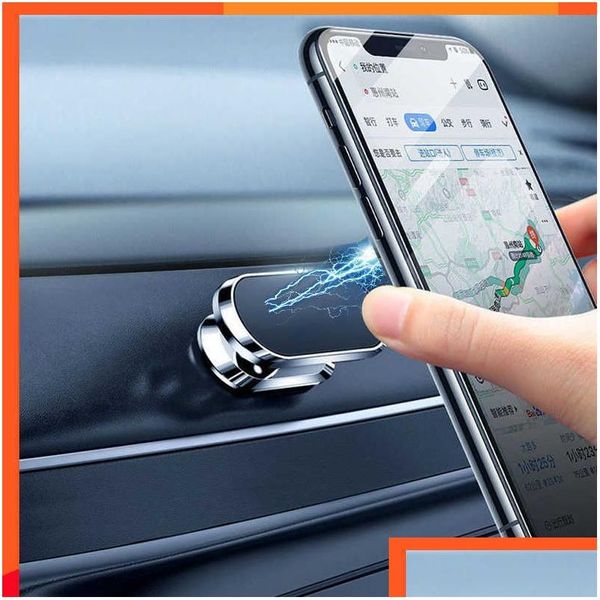 Outros acessórios de interiores por suporte de telefone magnético Mini -tira de tira de metal móvel ímã forte GPS Mount Cellpho otmku