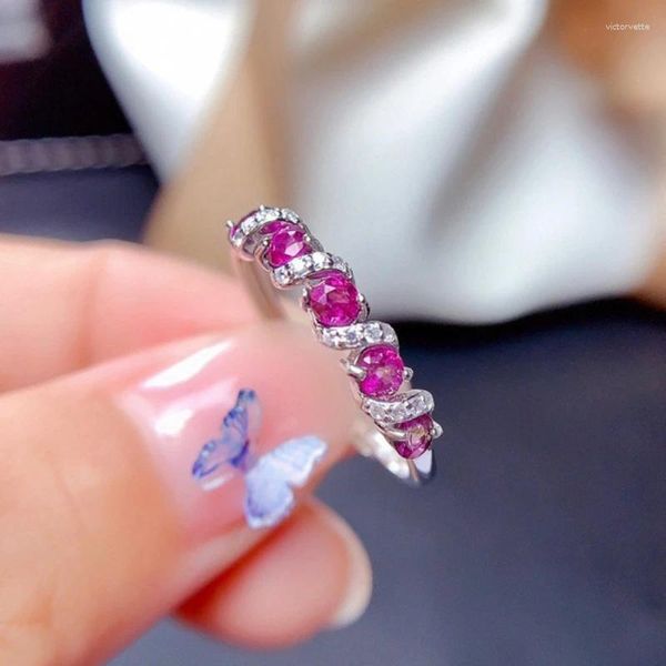 Cluster Rings Fashion Exquisite Twisted Wire Design Pink Purple Crystalls Sterling Silver 925 Ювелирные украшения Женские свадебные обручальные подарки