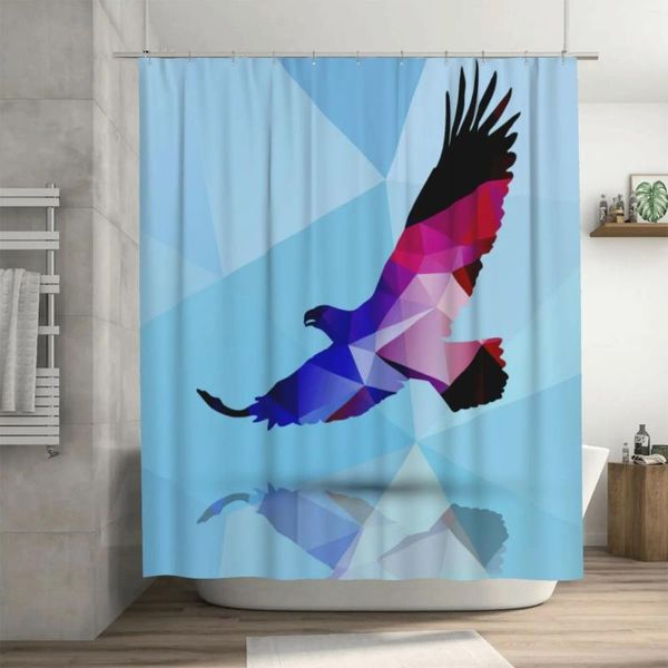 Tende da doccia Aquila Anime Bird Bird Bicchiere arredamento per la casa BAGNA IN MODITURE FRABIC POLIESTER con ganci Design moderno Animale divertente