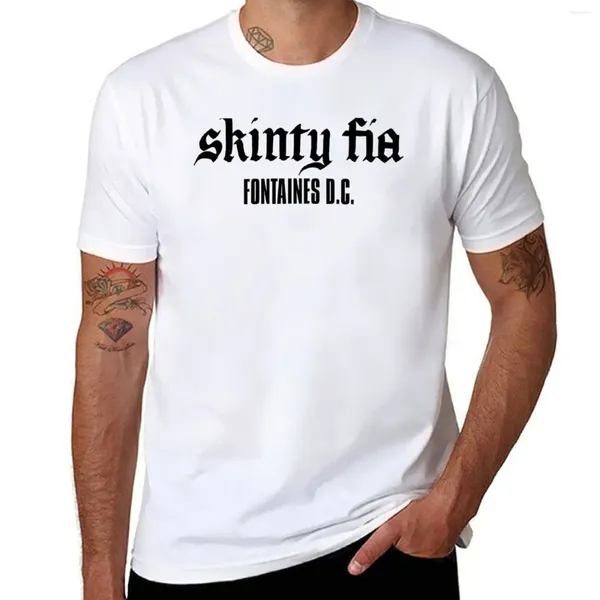 Herren Tanktops Fontaines DC Merch Skinty Fia T-Shirt Schwarz T-Shirts Anime Custom Shirt Customized Mens Graphic T-Shirts Pack