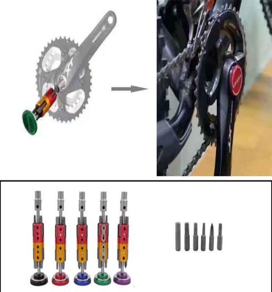 Novo conjunto de ferramentas de bicicleta de bicicleta oculta de ciclismo de bicicleta de bicicleta com chave de ferramenta de ferramenta de fenda de ferramentas de papel de fenda BlackredGreenPurple Lightweight T9564571