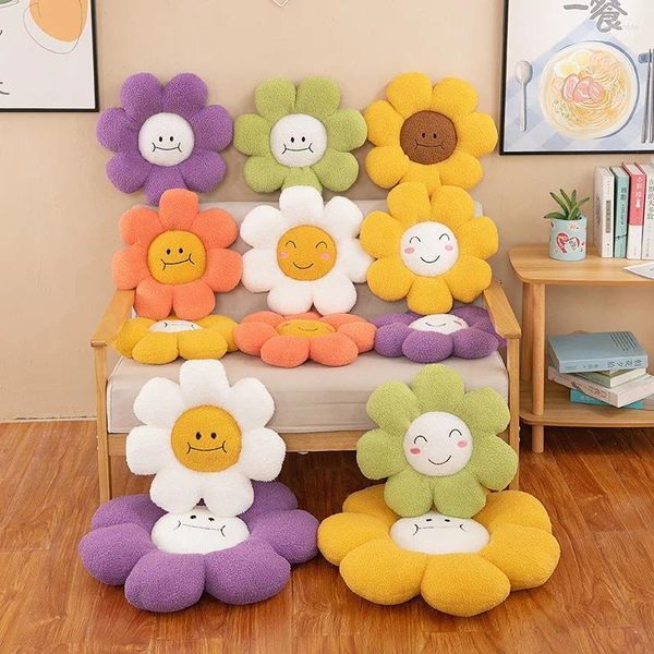 Cuscino morbido girasole a forma di girasole per peluche sedia floreale margherita per la sua pianta decorazione per ufficio tappetino divano giocattolo