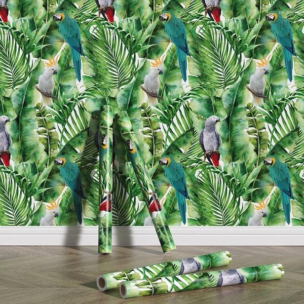 Wallpaper elegante Augenschutz Grüne Wald PVC Tapete Chic Kontaktpapier Home Dekoration Retro Abnehmbare Schrankaufkleber