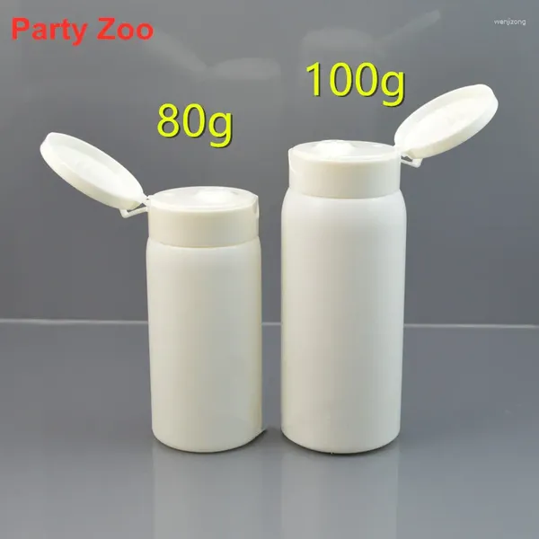 Speicherflaschen 200 x 80 ml/100 ml Weiße Farbe Pulsflasche mit einfacher Flip -Kappe leer nachfüllbare Perlenessenz Großhandel Großhandel