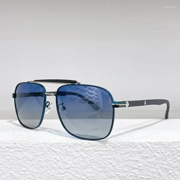Sonnenbrille 2024 Cool Driving Italien Stil Original Dauerhaftes quadratisches reine Titan -Männer Outdoor Solargläser Frauen Brillen ORNALS