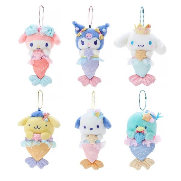 Serie Ocean Mermaid Kuromipacha Dog Ugly Fish Hanton Plush Bambola Pendant Keychain Cute