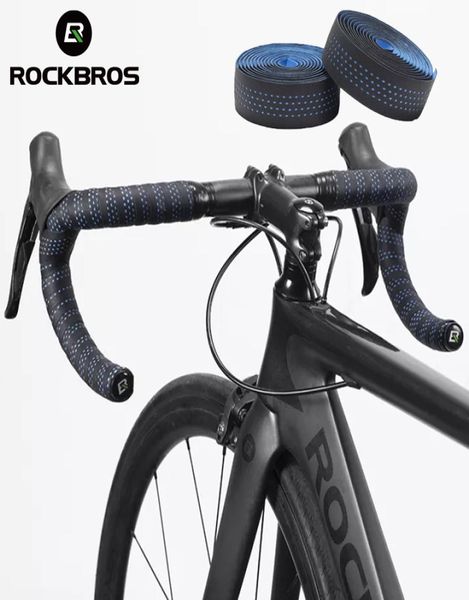 Rockbros Bike Handlebars Tape Pu Eva Antislip Wrap Soft respirável à prova de choques de choques de choques Fim da barra MT Bicycle Grips Ciclismo Accesso8104291
