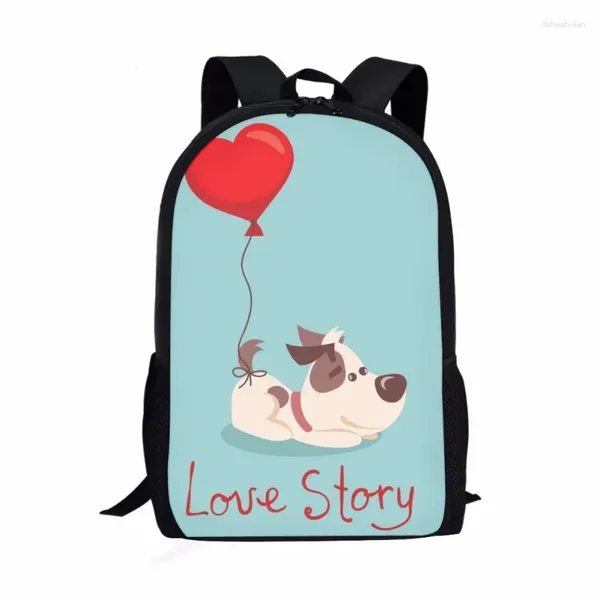 Schultaschen Mode Cute Dog Print Mustertasche für Kinder junge lässige Kinder Rucksack Teenager große Kapazität