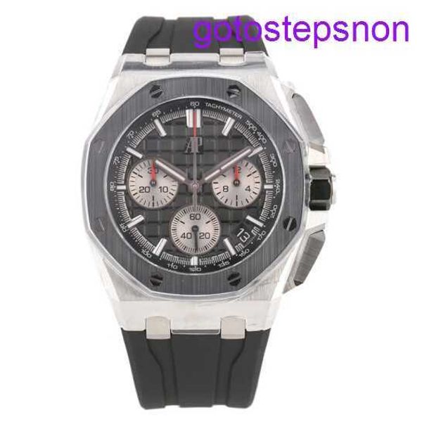 Highnd AP Wrist Watch Royal Oak Offshore Series 26420So Precision Anel de aço de aço traseiro transparente tempo masculino de moda esportiva de lazer