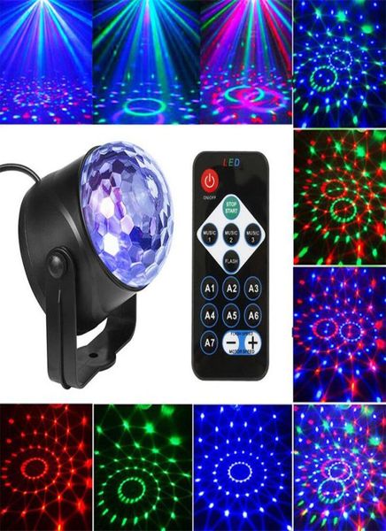 Sound Activated Laser Projector Effect Lampe Light Music Weihnachtsfeier Licht Leuchte Kristall Magic Ball Light Drop4146572