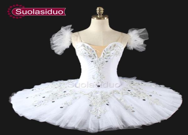 Women Nutcracker Tutu Ballet Profissional Tutu Swan Lake White Classical Ballet Tutu para meninas Pancake SD00072229554