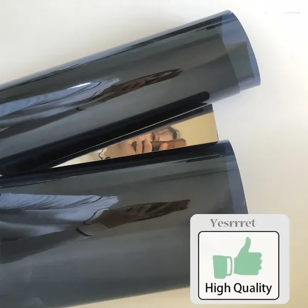 Fensteraufkleber dunkelblau Silber Einweg Mirrorfilm Selbstklebend reflektierende Privatsphäre Glas Tint Wärmekontrolle Solarfilme Multi-Breite