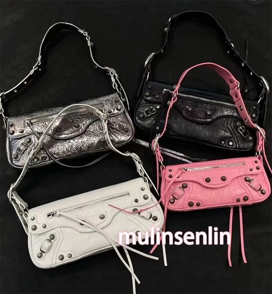 Frauen Le Cagole kleine Schlingbeutel in schwarzer Luxus -Designer -Tasche Crossbody Designer Geldbeutel Umhängetaschen Designerin Frau Handtaschen rosa weiße echte Leder