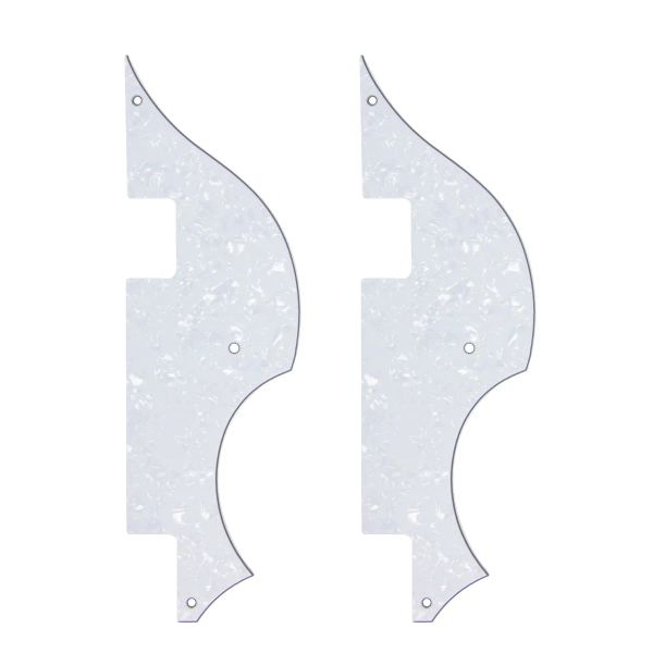 Cabos 2 PCs Bass Guitar Pickguard para HOFNER SUBLICIPAÇÃO 4PLY WHITE PAREL